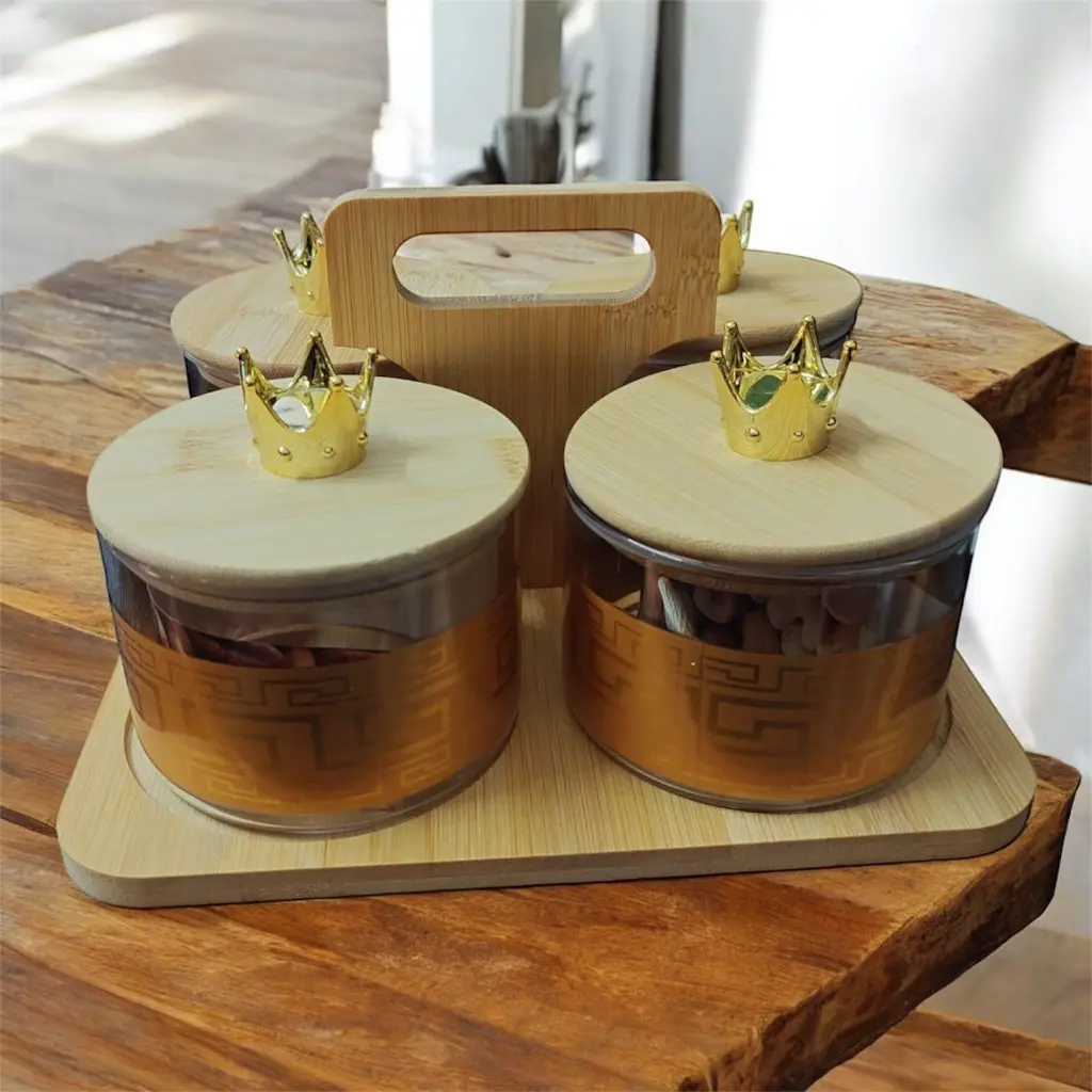 Wooden Glass Jar Dry Fruits Set with Handle 1.webp