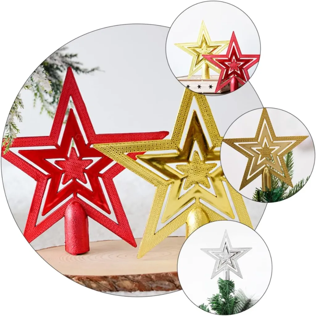 Christmas Tree Decoration (3 Pcs Glitter Star)  2.webp