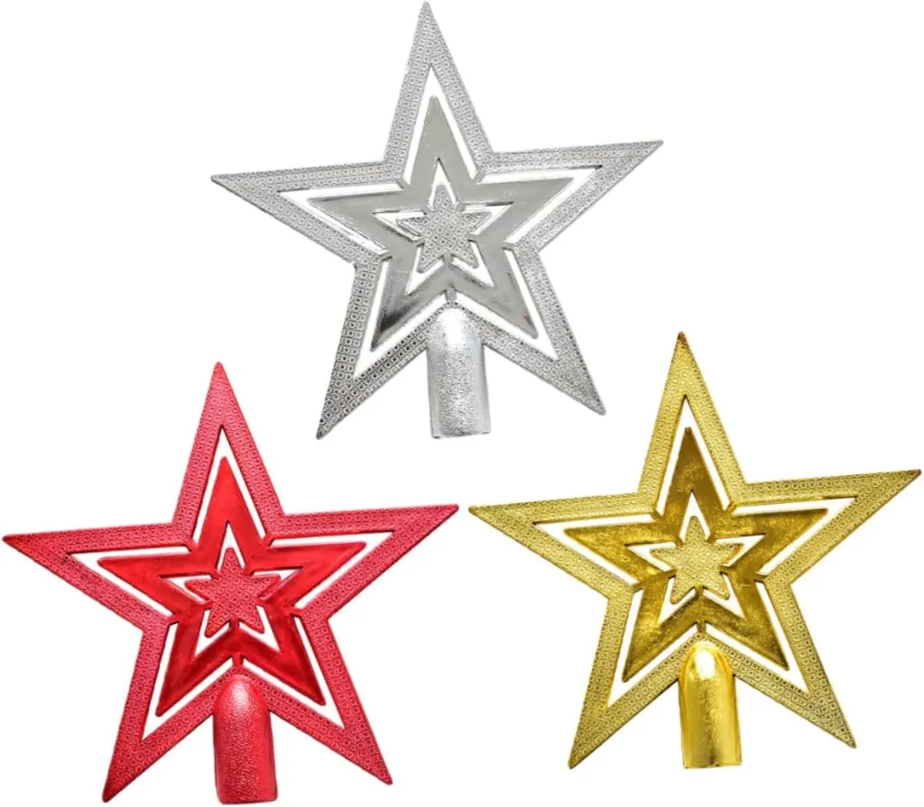 Christmas Tree Decoration (3 Pcs Glitter Star) 3.webp