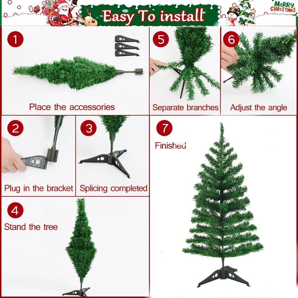 Normal Christmas Tree With Stand (Size 120cm  4 Feet) 2.webp