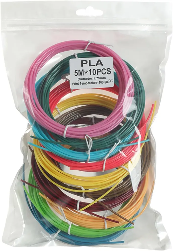 PLA Wires Filament Refills for 3D Printing Pen (10 Pcs Set).webp