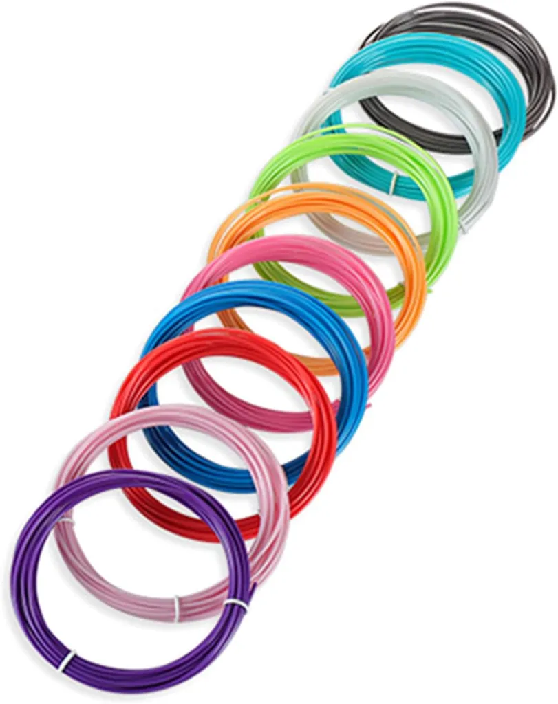 PLA Wires Filament Refills for 3D Printing Pen (10 Pcs Set) 3.webp