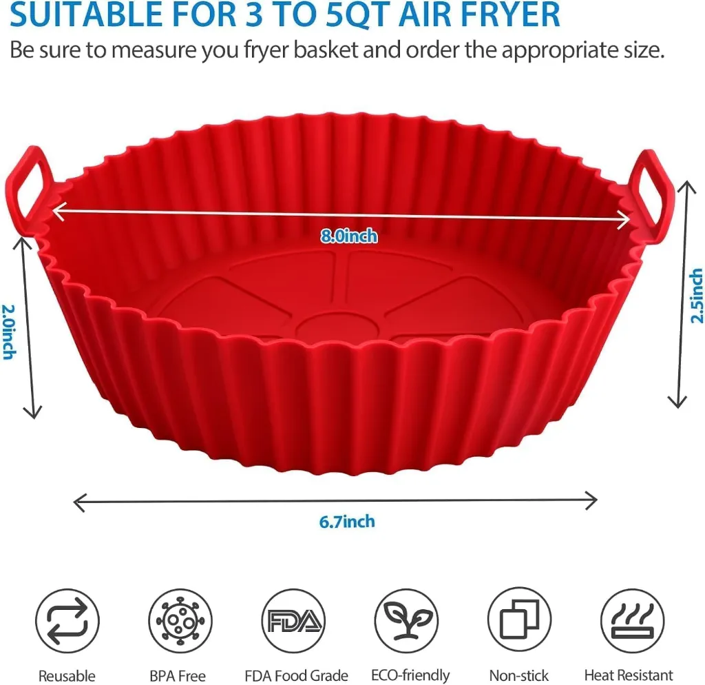 Air Fryer Silicone Liners (Round) 2.webp