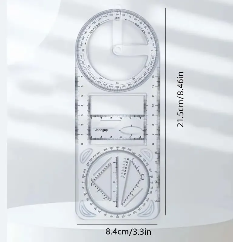 Multifunctional Geometric Ruler for Students 4.webp