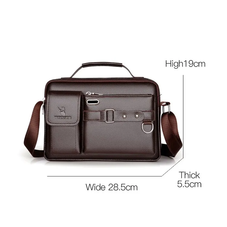 Leather Shoulder Handbag for Men – Laptop Compatible Office & Travel Bag 2.webp