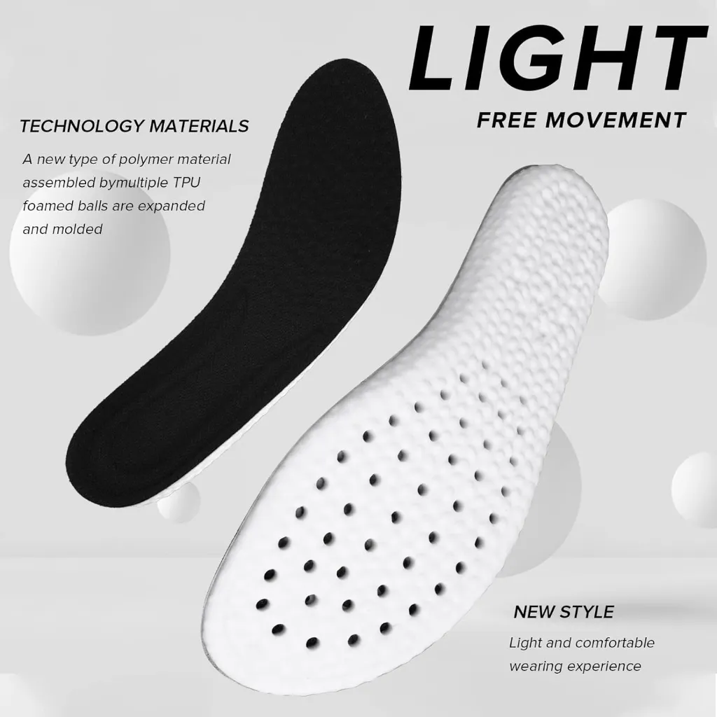 Memory Foam Shoe Insoles with Arch Support – Shock Absorption Orthotic Inserts for Men & Women (1 Pair) 2.webp