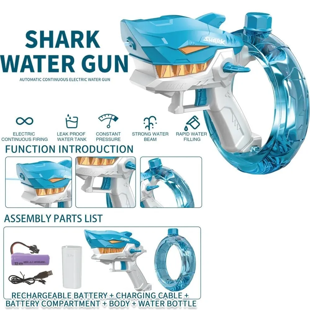 Electric Water Gun Pichkari (Shark Dolphin) 3.webp