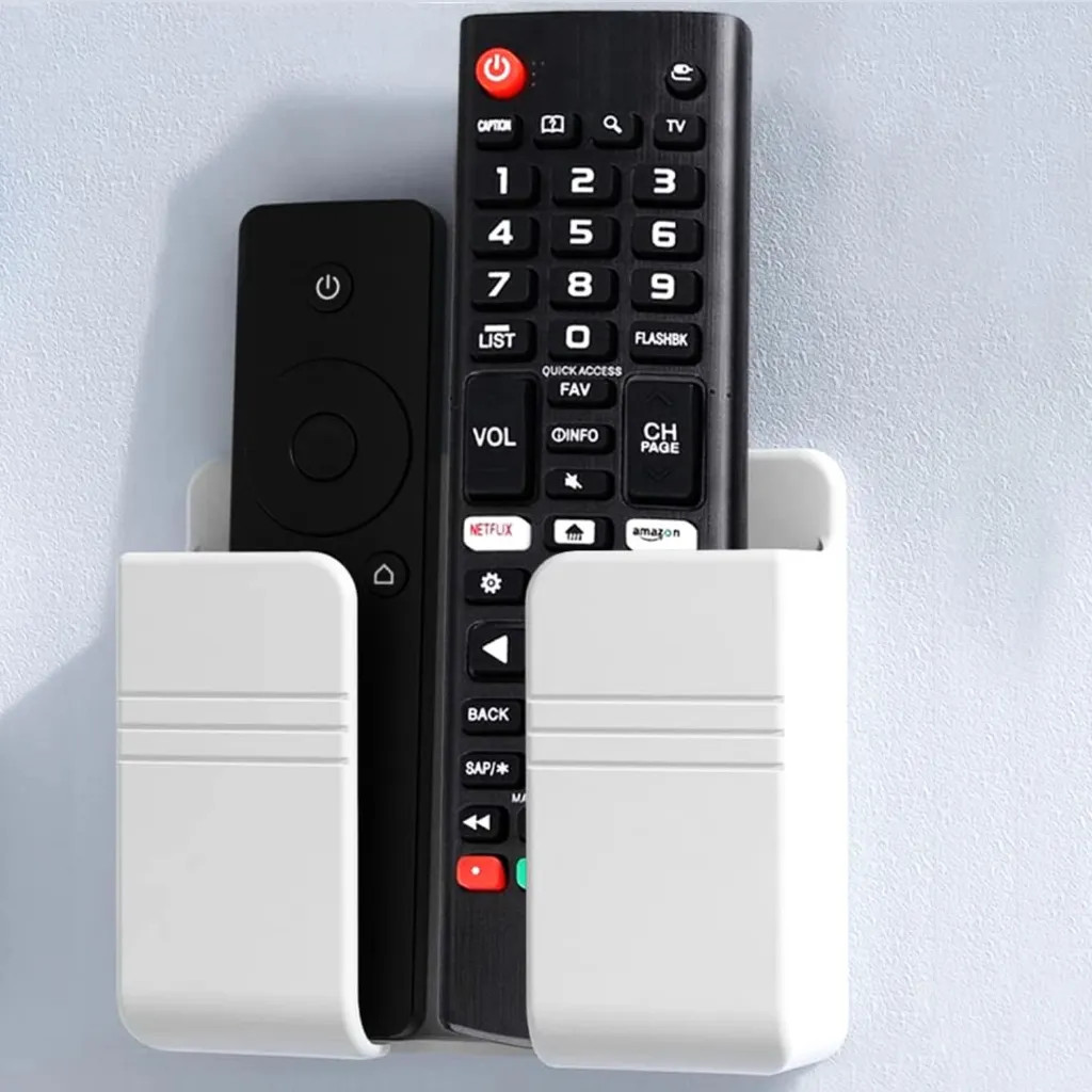 Wall Mounted Mobile Holder with Charging Port  Remote Storage Case 2.webp