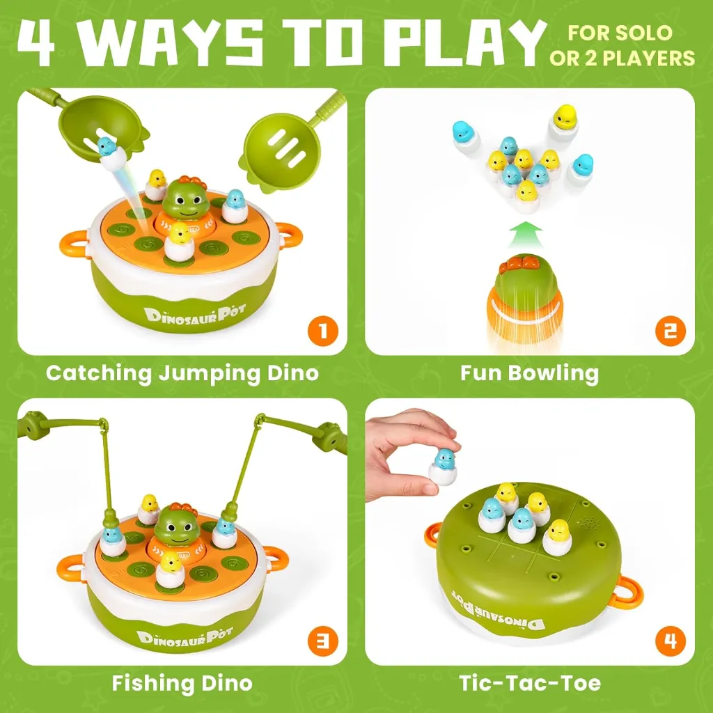 Dinosaur Fishing Turntable Game – Interactive Rotating Fishing Board Game for Kids 2.webp