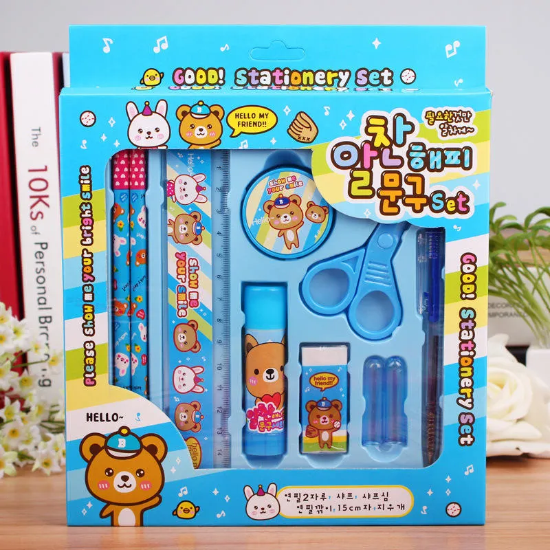 Korean Cute Cartoon Kids Stationery Set  2.webp