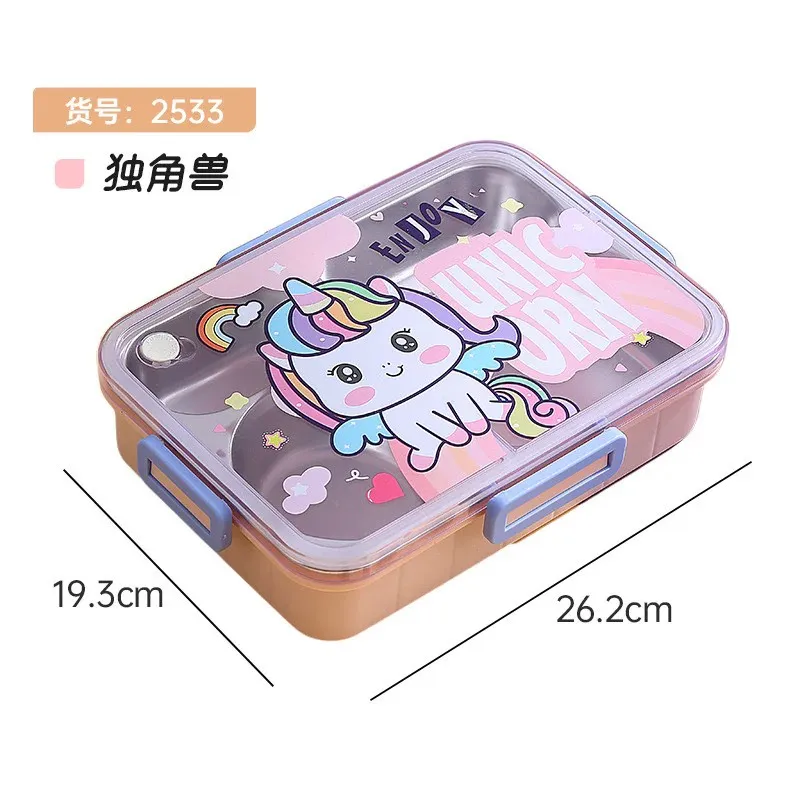 Stainless Steel 4 Compartment Lunch Box  Leak-Proof  BPA-Free  850ml  Model 2533 -3.webp