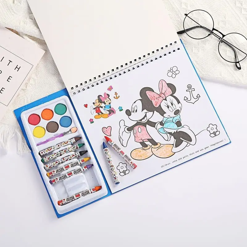 3D Coloring Book with Crayons and Watercolor 2.webp