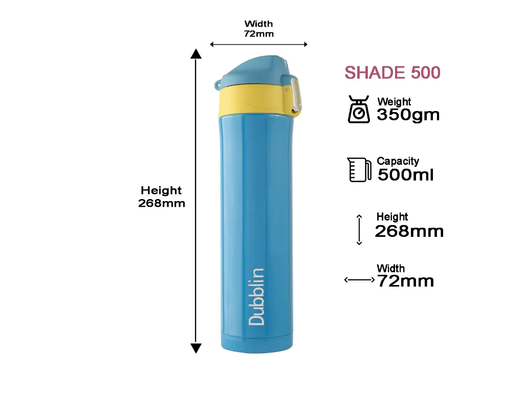 Dubblin Stainless Steel Vacuum Bottle (SHADE 500, 500ml) 6.webp