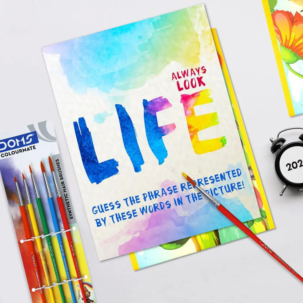 DOMS Colourmate Synthetic Paint Brush Set (Round, Pack of 5) 3.webp