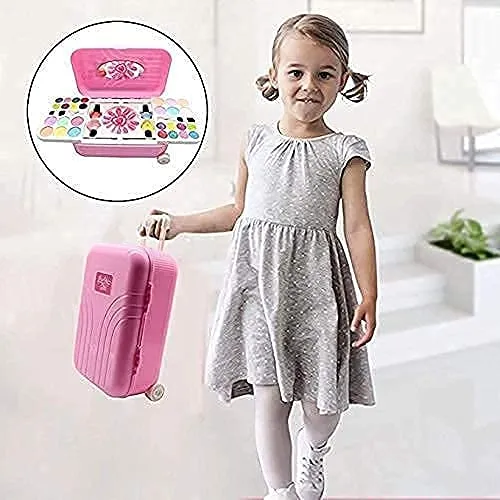 Real Makeup Kit for Girls with Mirror & Nail Art – Cosmetic Trolley 4.webp