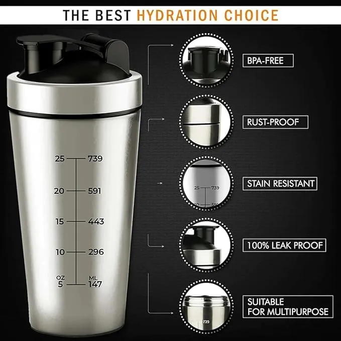 Apex FIT-X Stainless Steel Gym Shaker Bottle 750ml 4.webp