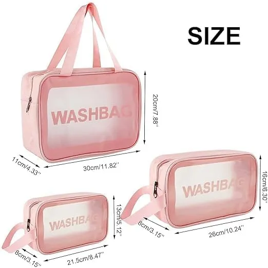 3 Pcs Wash Bag (Cosmetic Bag) Assorted Colors 2.webp