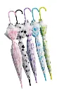 Polka Dot Umbrella - Folding Clear Dotted Umbrella for Kids & Adults - Lightweight Rain Umbrella for School, College & Office (Assorted Color) 1.webp