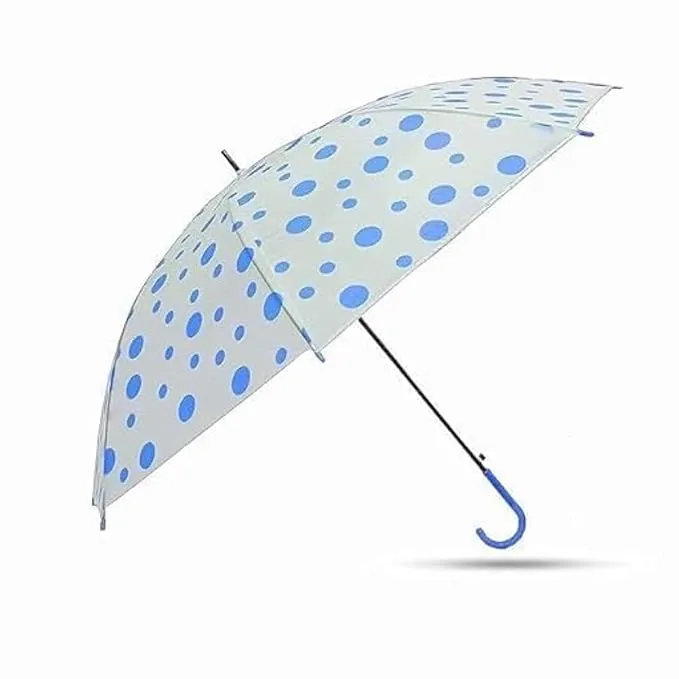 Polka Dot Umbrella - Folding Clear Dotted Umbrella for Kids & Adults - Lightweight Rain Umbrella for School, College & Office (Assorted Color) 2.webp