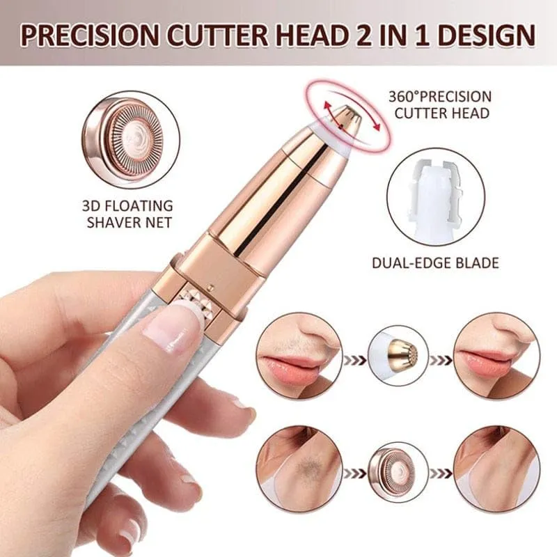 Facial Hair Remover Trimmer - Eyebrow, Upper Lip, Nose & Face Hair Removal Machine 4.webp