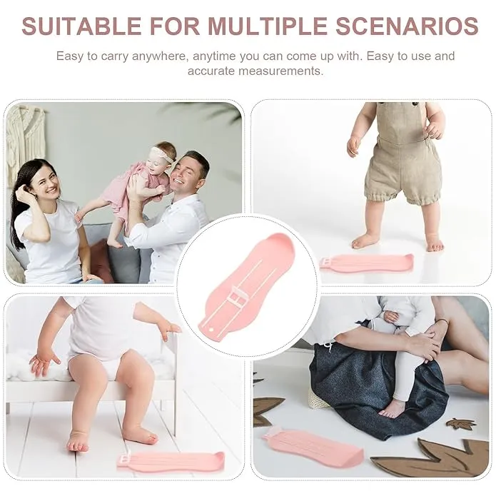 Foot Measuring Device for Kids & Babies - Shoe Size Measuring Tool with Chart - Adjustable Foot Sizer (Multicolor) 4.webp