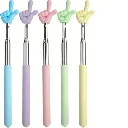 Khujli Stick Back Scratcher & Hand Pointer - Telescopic Stainless Steel Extendable Teaching Stick with Hand Shape - 1 Pc (Multicolor) 1.webp
