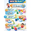 Cup Stacking Battle Game for Kids - Color Matching Puzzle with Bell - Fast Brain Game with Challenge Cards - Educational Montessori Toy 6.webp