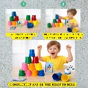Cup Stacking Battle Game for Kids - Color Matching Puzzle with Bell - Fast Brain Game with Challenge Cards - Educational Montessori Toy 4.webp