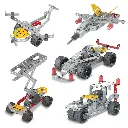 Mechanix 3 DIY Metal Construction Set for Kids (18 Models, 202 Pieces) - STEM Learning Educational Building Toy Kit 3.webp