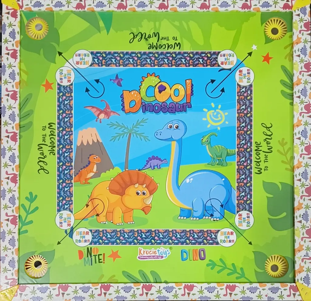 Krocie Toys Dinosour Carrom with LUDO (26X26) 1.webp