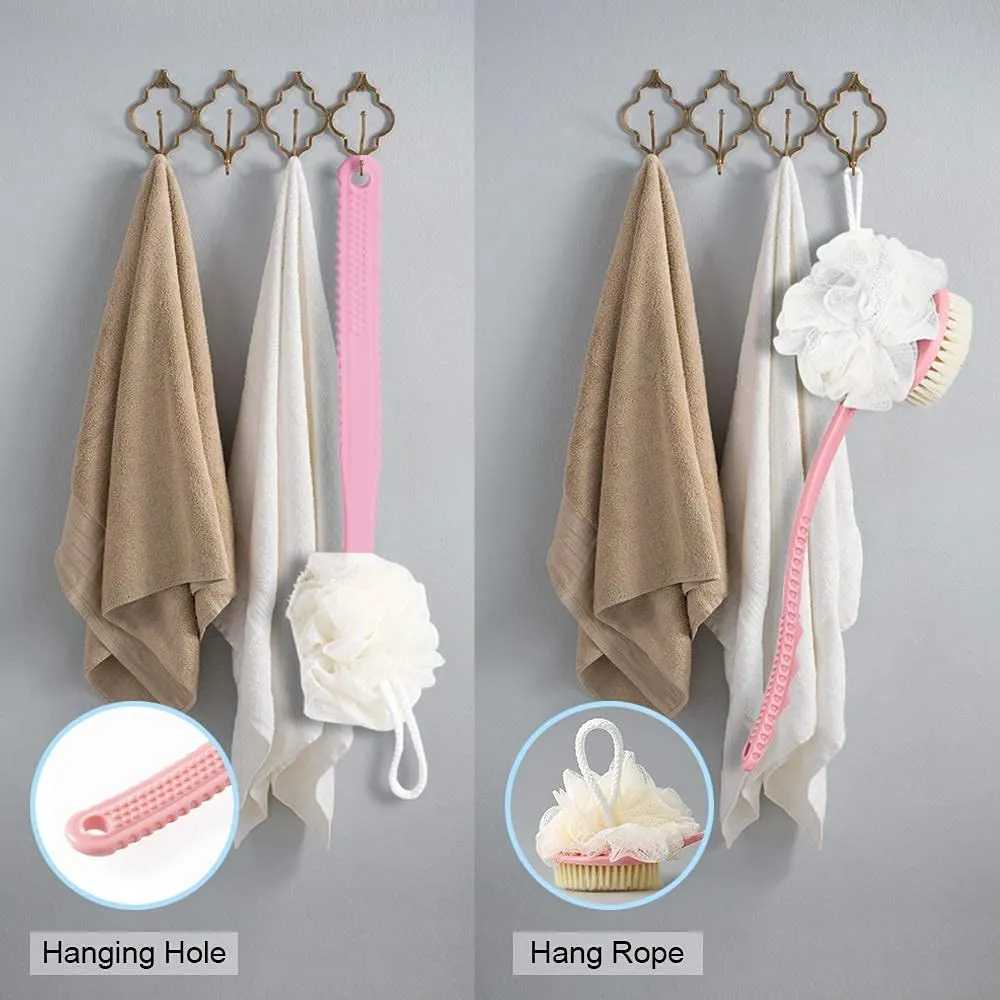 2 in 1 Long Handle Back Bath Brush with Loofah 4.webp