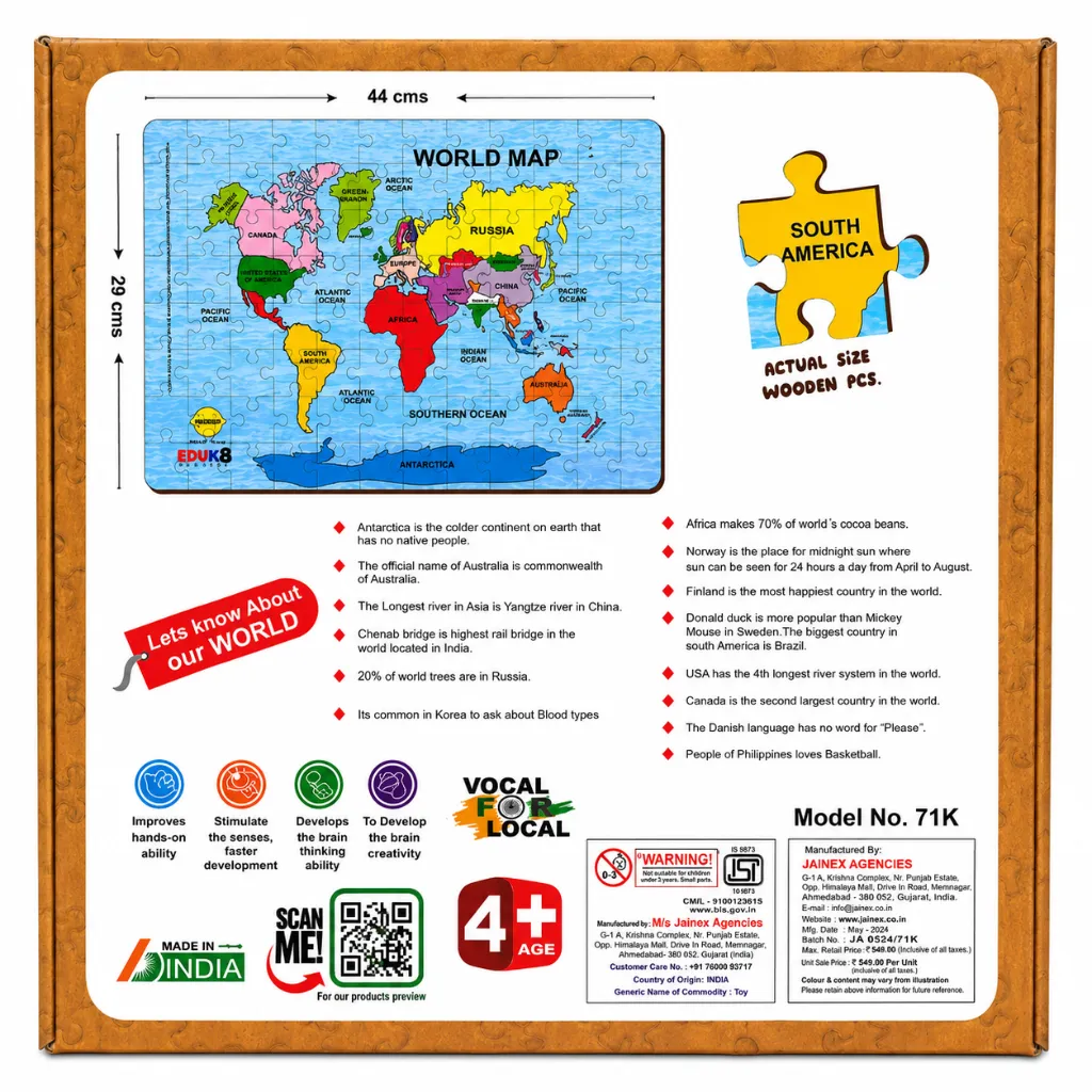 Wooden World Map Floor Puzzle 2.webp