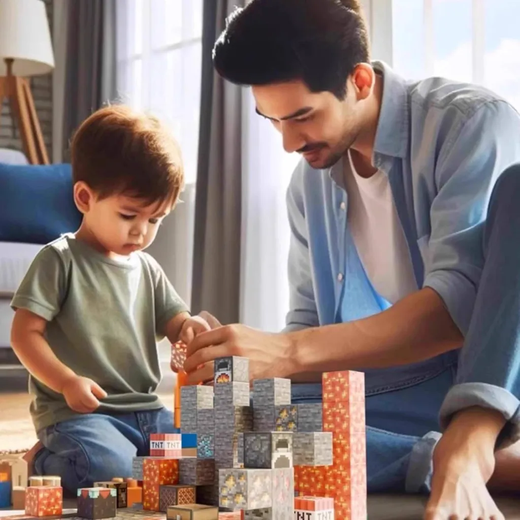 Minecraft Magnetic Building Blocks Set (27 Pcs Magnetic Construction Cubes) 5.webp