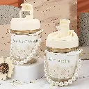 Glass Coffee Mug with Pearl Chain 4.webp