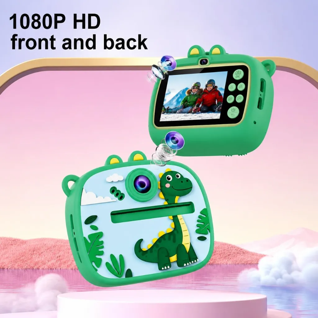 Kids Instant Print Camera with Camera Cover (Random Design) 5.webp