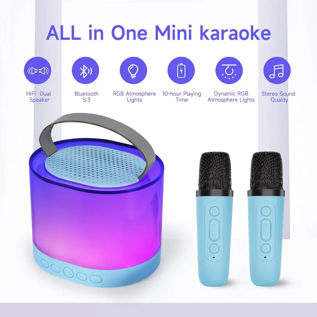 Karaoke Speaker with Dual Mike (K52) 5.webp