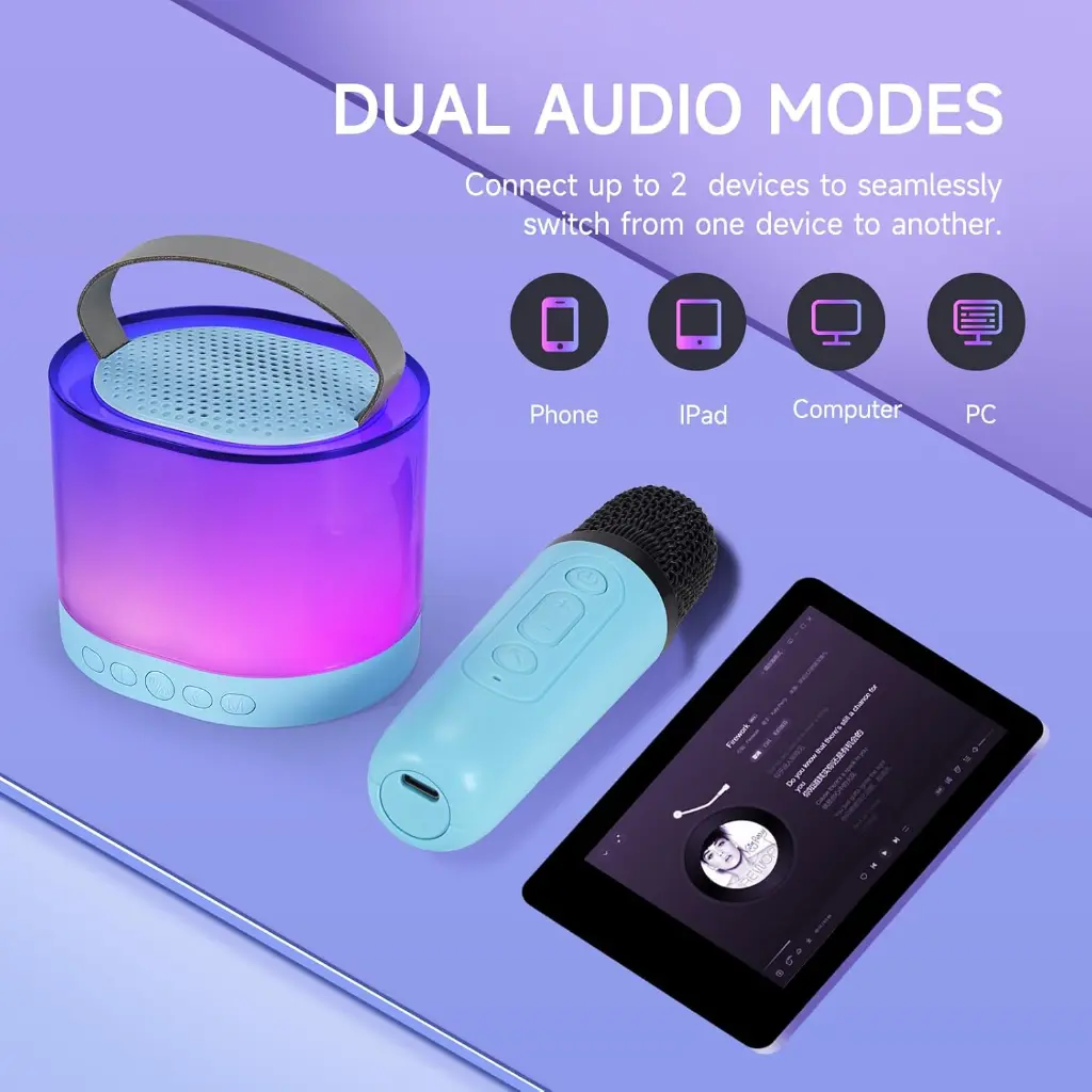 Karaoke Speaker with Dual Mike (K52) 3.webp