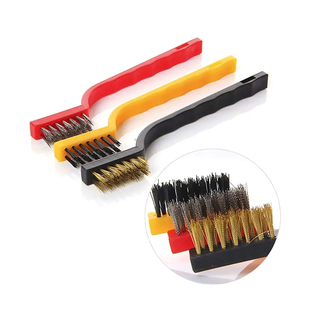 Set of 3 Pc Gas Cleaning Brush - Metal Brush - Brass Brush - Nylon Brush - Gas Stove Cleaning Brush - Kitchen Tools Cleaning Kit - Chimney Cleaning Brush - Burner Cleaner Brush 5.webp