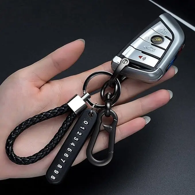 Keychain with Telephone Number Plate