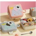 Stainless Steel 2 Layer 3-Compartment Lunch Box – Leak-Proof, BPA-Free, 1120+70 ml (Model 7115)