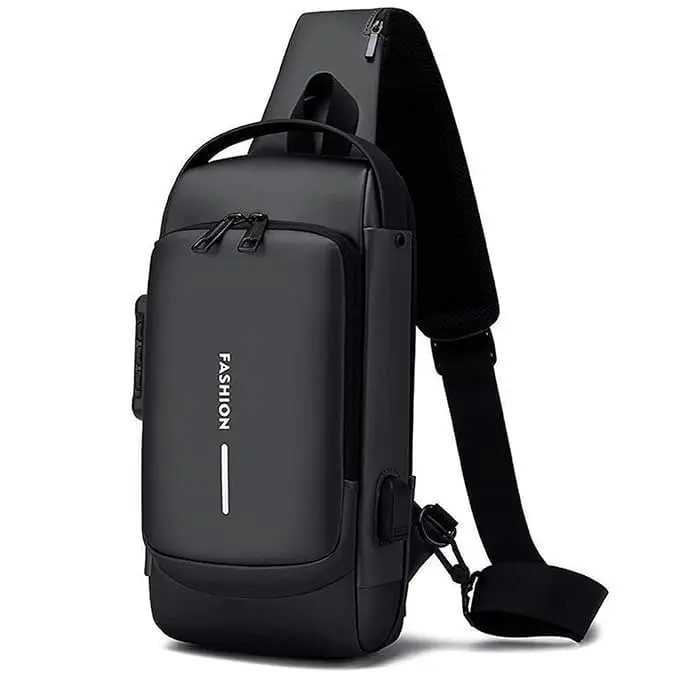 Stylish Sling Bag with USB Charging & Password Lock