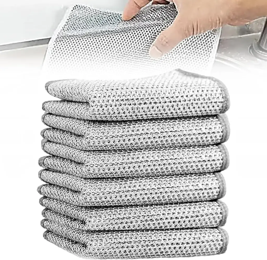 [KBS-264] Wire Dish Wash Cloth Single Layer | Heavy-Duty Stainless Steel Scrubber for Utensils & Cookware