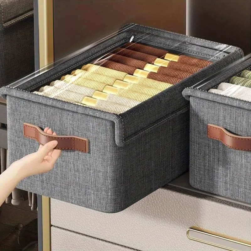 26L STORAGE ORGANIZER (Heavy, Grey) with LID