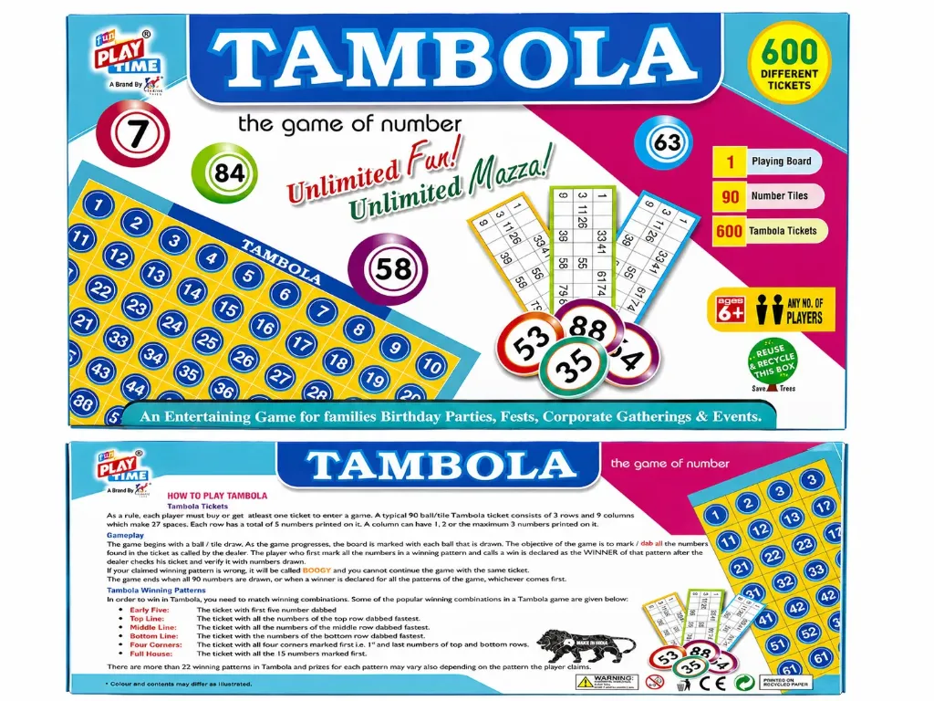 [KBS-899] Tambola Board Game with 600 Tickets