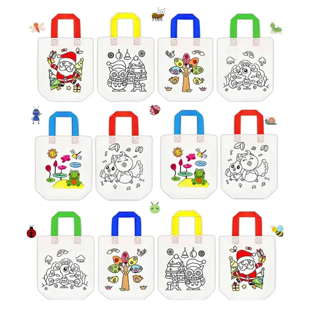 [KBS-1014] DIY Coloring Reusable Bags (12x9inch)