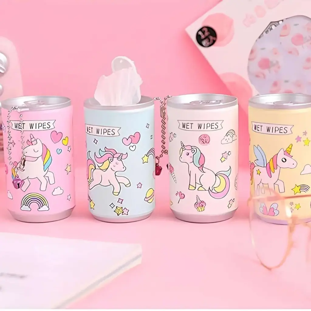 Unicorn Tin Face Wet Wipes Tissue (30 PCS)