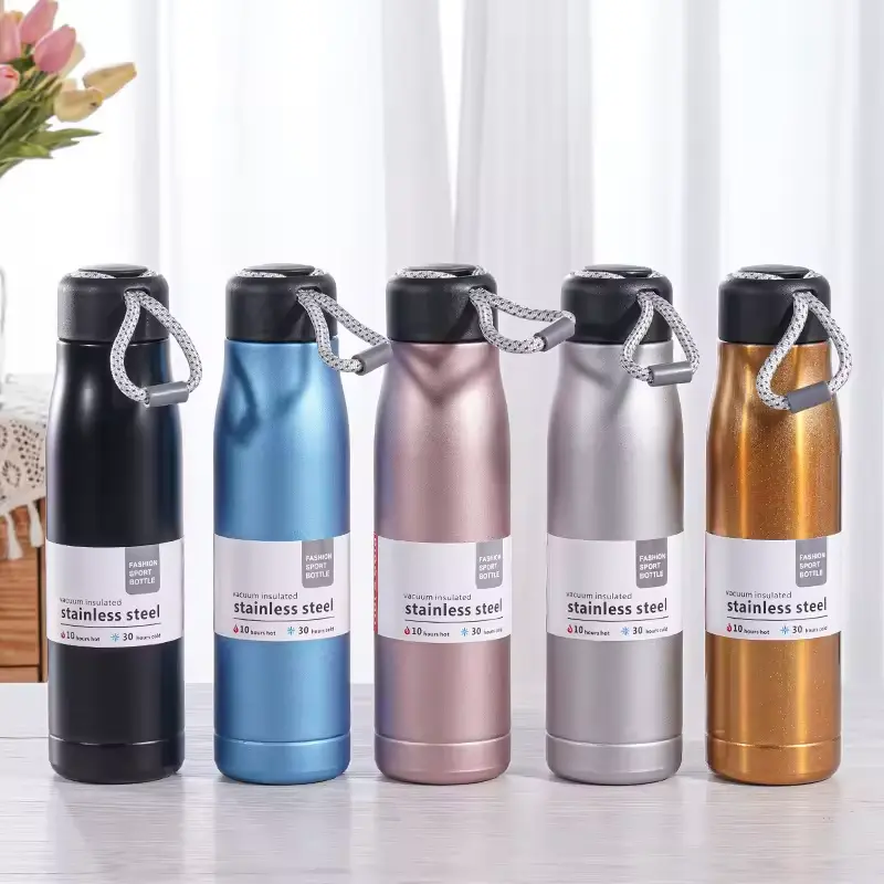 Stainless Steel Vacuum Flask with rope 