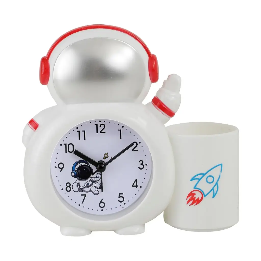 Astronaut/Space Alarm Clock with Pen Holder  