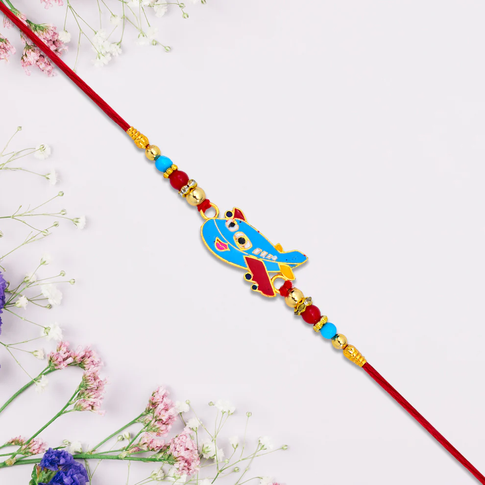 Cartoon Airplane Kids Rakhi