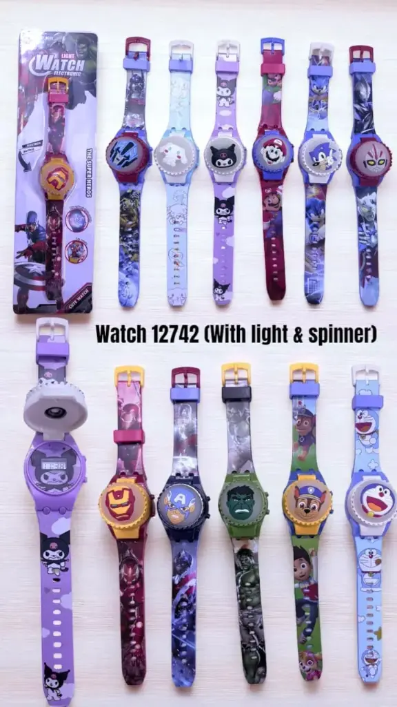 [KBS-1091] Kids Digital Watch with Light & Spinner 